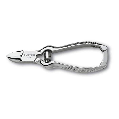 3 Claveles - Alicate Pedicuro, Acero De Carbono, 4,5 Cm, Gris