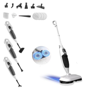 Torder Escoba de Vapor,Escoba de Vapor para Suelos Duros, Limpieza Profunda, Limpiador de Vapor portátil multifunción, 13 Accesorios para Suelos de Madera, Laminado, Vinilo, baldosas