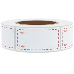 500 etiquetas adhesivas extraíbles de almacenamiento para congelador, 1 x 2 pulgadas, impermeables, resistentes al aceite, para refrigerador, cocina (rojo)