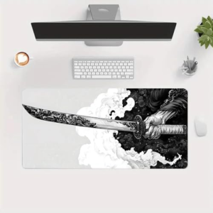 Alfombrilla de mouse para juegos, teclado grande extendido, base de goma antideslizante con bordes cosidos para el hogar, oficina, teclado de computadora portátil, 11.8 x 31.5 pulgadas