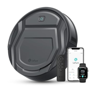 LEFANT M210 Pro Robot Aspirador, 2200Pa de Succión, 120 Min de Autonomía, 6 Modos de Limpieza, Ideal para Pelo de Mascotas y Cabello, para Suelos de Madera, Control por Wi-Fi/App/Alexa, Gris con Mando