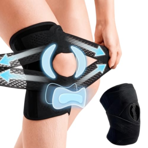 Viexpand Paquete De Rodilla Ajustable,Rodilleras para Running,Rodilleras Ligamentos,Rodillera Rotuliana Completa,Deportivas para Hombres,Gimnasio y Correr,Unisex