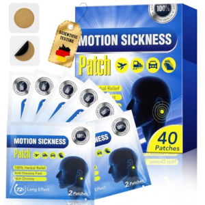 20 piezas de parche para enfermedades de viaje – Discreto y eficaz contra las malas sensaciones de viaje en el coche, barco o avión