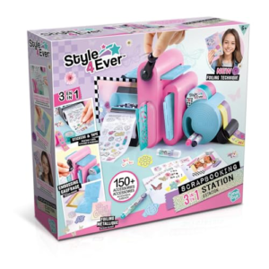 Canal Toys - Estación Scrapbooking 3 en 1 - Personaliza tu cuaderno - 150+ accesorios DIY incluidos, horas de creatividad, fábrica de relieves y pegatinas - a partir de 6 años - OFG275