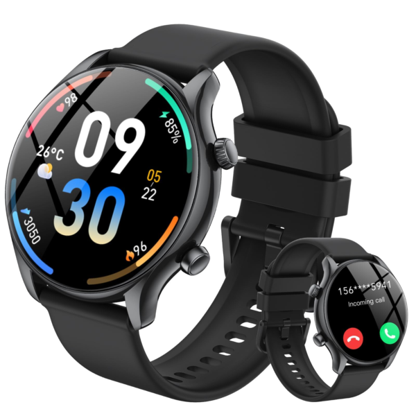 vamout Reloj Inteligente Hombre Mujer,1.39" HD Smartwatch Hombre Mujer con Llamadas y Voz de Al, Notificaciones, Smart Watch con Pulsómetro/SpO2/Monitor de Sueño,115+ Modos Deportes, IP68 Impermeable