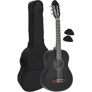 Juan Miguel Navarrez guitarra de concierto - guitarra clásica - 1/2 negra - incl. funda