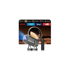 Proyector Portátil 1080P Soporte 4K con WiFi 6 Bluetooth 5.4, Mini Portable Proyector 22000 Lúmenes Android 12.0, 270° Rotation Auto Keystone Zoom Ajustable Compatibile HDMI USB TF Laptop PC Teléfono