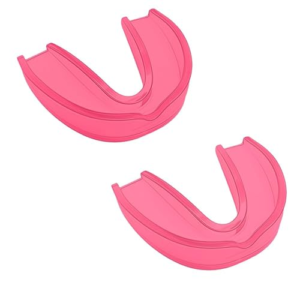 4 Piezas Ferula Descarga Bruxismo, 2 Tamaños Kit De Protección Dental, Reutilizables Protector Dental para el Rechinar de los Dientes, Mejora la Del Sueño,Rojo sandía
