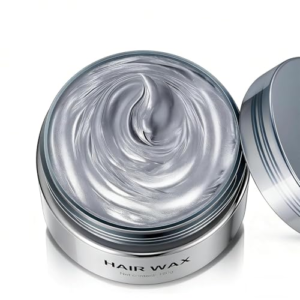 Gris Oscuro Cera para Cabello,3-en-1 Estilizado,Coloración y Fijación,Temporal y Lavable,Ideal para Fiestas, Cumpleaños,Cosplay, Navidad y Eventos Especiales, Hombres y Mujeres