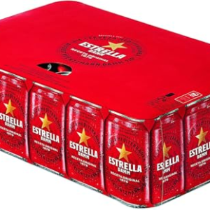Estrella Damm Cerveza - Caja de 24 Latas x 330 ml - Total: 7.92 L
