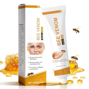 Crema de Veneno de Abeja, Hidratante Antiarrugas para la Cara y el Cuello, Hidratante Antiedad Natural,Adecuado tanto para hombres como para mujeres,20g