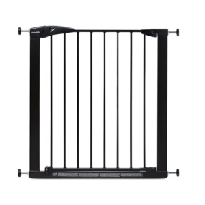 Puerta de Escalera Munchkin, Segura para niños pequeños y bebés, Puerta de Escalera de Ajuste a presión para bebés o Perros, Puerta de Seguridad, 76-82 cm, Negro
