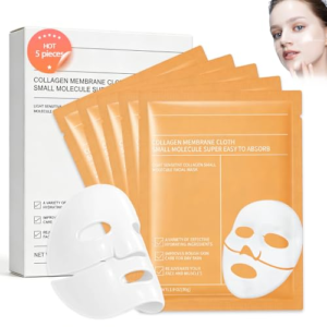 5 Piezas Mascarilla Facial de Colageno,Daily Care Mascarille Facials,Bio Collagen Real Deep Mask,Hidratante Facials,Reafirmante e Hidratante,Mejora de la Elasticidad