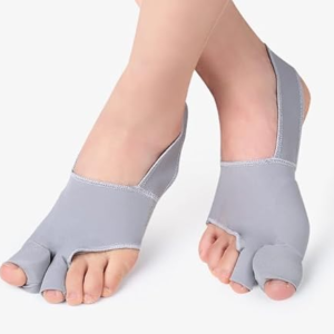 CharmChic Calcetines Hallux Valgus Con Talón, Calcetines Hallux Valgus Con Protección, Protege Los Dedos, Gris Claro