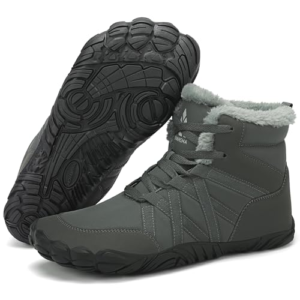 Mishansha Barefoot Botas Hombre Botines de Invierno Mujer Zapatos Descalzos Calientes CáLido Impermeables Antideslizante Boots Antracita 44 EU