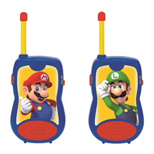 Lexibook, Super Mario, Walkie-talkies 200m, Juego de comunicación para niños, 2 Canales de comunicación, Clip para cinturón, a Pilas, Azul/Rojo, TW12NI