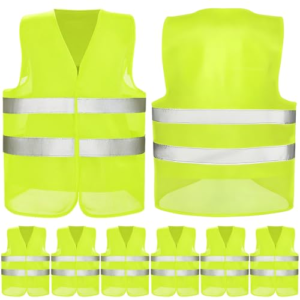 GRIRDDIV 6 Chaleco Reflectante Homologado Set, Chalecos Reflectantes Seguridad, Reflectantes para Coche, de Seguridad de Alta Visibilidad para Conductor, Limpiadores