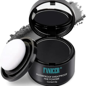 Retocador de Raíces en Polvo, Polvo de Línea capilar, Sombra para el Cabello, para Rellenar el Cabello Debilitado, Densifica Y Agrega Volumen, Para Mujeres y Hombres (negro)