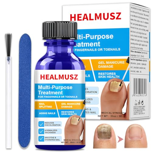 30 ml Cuidado de Las Uñas de Los Pies, Solución Uñas, Overnight Nail Cuidado, para Uñass Gruesas, Amarillentas, Opacas o Dañadas, sin Esfuerzo Recupera un Aspecto
