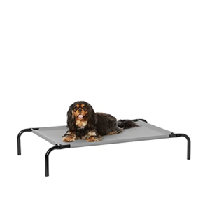 Amazon Basics cama para mascotas para perro, elevada y refrescante, gris, de tela, Small, 90 x 55 x 55 x 19 cm, tela 72 x 57 cm