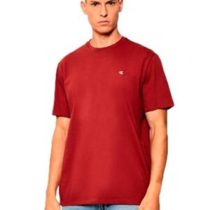 Calvin Klein Camiseta de Manga Corta Hombre Classic Monogram tee con Cuello Redondo, Rojo (Red Pear), M