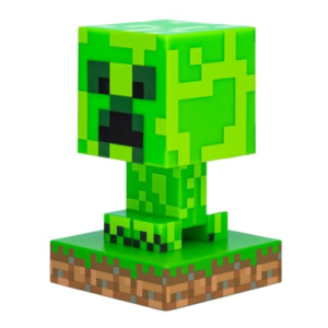 Lámpara Creeper Minecraft - Luz Nocturna Oficial, 12 cm, Funciona a Pilas, Decoración para Gamers