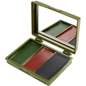 Juego de Maquillaje de Camuflaje con Espejo de Maquillaje en 3 Colores, Maquillaje de Camuflaje Crema, Body paint Pintura para Camuflaje Facial, para la Caza del Maquillaje Formación Militar