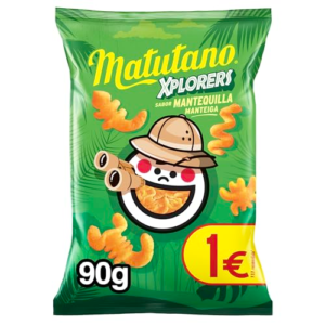 Matutano Xplorers, Snack con sabor mantequilla, 90 gramos
