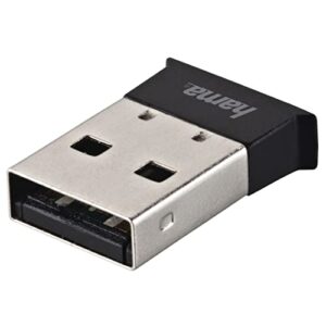 HAMA | Adaptador Bluetooth USB 5.0 (Adaptador para Ordenador, Portatil, Altavoces, Auriculares, Móvil, Compatible con Windows 10/8.1/8/7) Color Negro