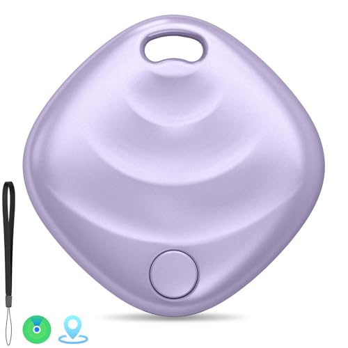 [Certificado por Apple MFi] Tracker Tag 1 Pack (Sólo iOS), Smart Tag Localizador con Buscar Apple, Localizador Bluetooth Rastreador, Buscador de Llaves para Coche/Carteras/Equipaje, Violeta