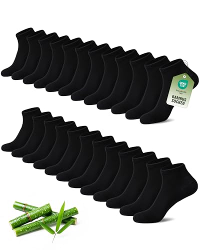 SukModen 12/24 Pares de Calcetines de Sneaker para Hombres y Mujeres en Bambú,Anti-Olor Transpirable Medias Cómodas,Calcetines Cortos para Uso Diario, Tiempo Libre,Compras y Casa