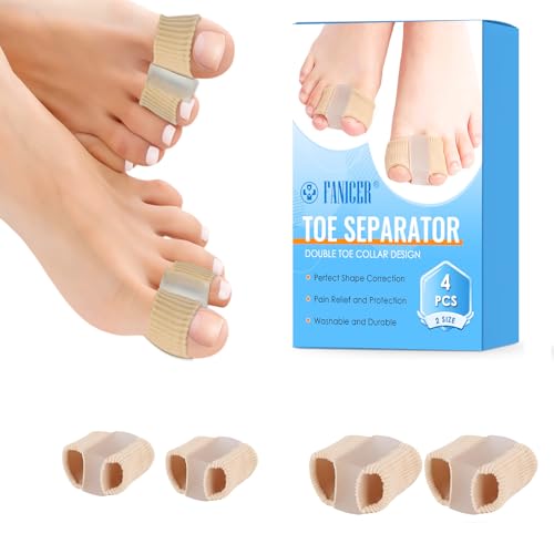 DiviDermy Separador Dedos Pie, Separador Dedos Pie Juanete Toe Spacer, per De Superpuestos, Tono de piel