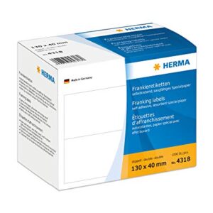 HERMA 4318 - Etiquetas para impresoras (1000 unidades, 130 x 40 mm), blanco