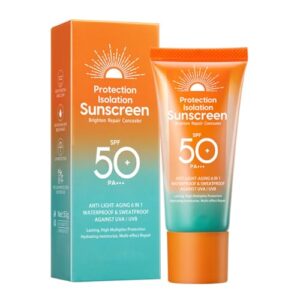 Crema Solar SPF 50+, Leche Solar, Crema Solars Hidratante, Protección Solars Muy Ligera sin Residuos, Absorción Rápida, 1pcs