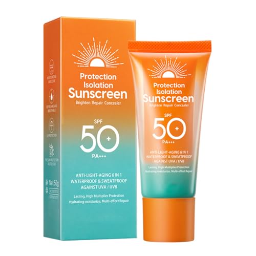 Crema Solar SPF 50+, Leche Solar, Crema Solars Hidratante, Protección Solars Muy Ligera sin Residuos, Absorción Rápida, 1pcs