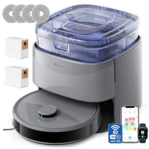 Lefant M3 Robot Aspirador y Fregasuelos con Mapeo, 220min, 12000 Pa, Automático para 3,2 L, Cepillos Antienredos, Navegación dToF, Evitación Obstáculos PSD 190°, 5G WiFi/App/Alexa, Gris