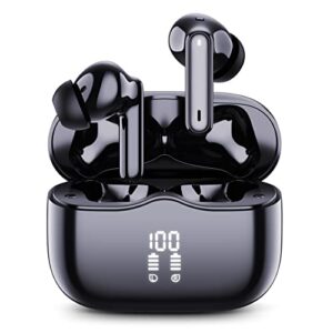 Auriculares Inalambricos Bluetooth, 2026 Auriculares Bluetooth 5.4 con ENC Reducción de Ruido, 40H HiFi Estéreo Cascos Inalambricos Bluetooth con 4 HD Mic, Pantalla LED, IP7 Impermeablem Cascos/USB-C