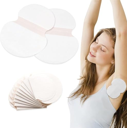 50 Piezas Almohadillas Sudor Axilas, Almohadilla de Axila Autoadhesiva, almohadilla de axila Inodoro, Invisibles Cómodos para las Axila, Absorción de Sudor Eliminación Hombres y Mujeres