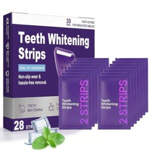 28 Pares Tiras Blanqueadoras Moradas, Blanqueador Dental En Casa, Tiras Blanqueadoras Para Dientes MáS Blancos, Refresca RespiracióN, Resultados RáPidos