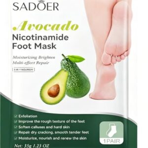 Calcetines Exfoliantes, Máscara Pies Peeling, Peeling Pies, Pies Suaves y Renovados, Mujeres y Hombres (Fresa+Fresa)