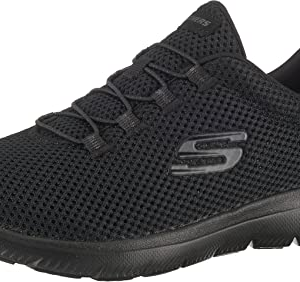 Skechers Mujer Summits 12985 Zapatillas, Black Mesh/ Trim, 40 EU