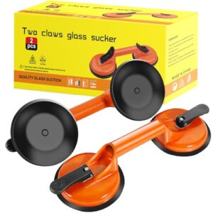 MOYKSRR Ventosas para Cristales, 2 x Mango Ventosa Doble, Elevador de Succión Resistente, Ventosa Mango con Capacidad de elevación de 100kg para Transportar Pesados, Vidrio, Pisos, Superficie Lisa