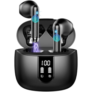 Auriculares Inalámbricos Bluetooth 5.4, 2026 Auriculares Bluetooth con HiFi Estéreo 56H, 4 ENC Mics, Cascos Inalambricos Bluetooth con Reducción de Ruido, USB-C, Control Táctil, IP7 Impermeable/Drsaec