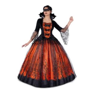 VIVING Disfraz Reina De Halloween S (Vestido, antifaz y enaguas)