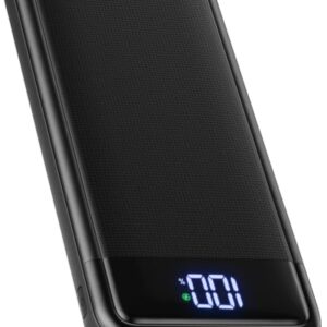 Power Bank, Slimmest 22.5W Batería Externa 13800mAh, USB C Entradas y Salidas Cargador Portatil Carga Rápida Bateria Portatil Compatible con iPhone 16 15 14 13 12 Pro MAX iPad Tablet etc.(Negro)