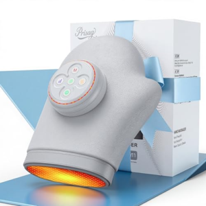 Masajeador de Manos Eléctrico Prisag con Calor, 3 Modos y 5 Niveles Intensidad, Compresión de Aire para Artritis y Túnel Carpiano, Alivio del Dolor, Regalo Ideal para Mujeres, Padres y Abuelos, Gris