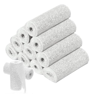 GRIRDDIV Vendas de yeso, 12x Venda de escayola para modelado, 4.5x240 cm Tela de Yeso para Modelar, Vendaje para hacer moldes del cuerpo cara arte creativo, Escultura Proyectos DIY