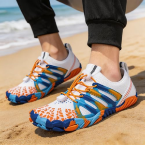 Zapatos para caminar para hombre y mujer, zapatos de correr para hombre, transpirables, ligeros, zapatos deportivos de moda, color azul y blanco, azul, blanco, 8 Women/7 Men