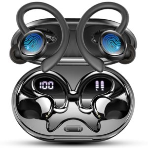 2026 Nueva Auriculares Inalambricos Deportivos, Auriculares Bluetooth 5.4 HiFi Estéreo con 4 HD Mic, 50H Cascos Inalambricos Bluetooth con Cancelacion Ruido ENC, Pantalla LED/IP7 Impermeable Cascos