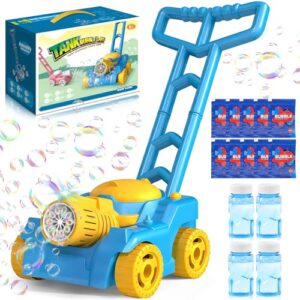 KDISHKRA Máquina de Burbujas Niños 3 Años+, Podadora Burbujas Anti-Fugas, Juguetes para niños Máquina de Burbujas Juegos de Verano, Regalo Ideal Cumpleaños & Fiesta al Aire Libre